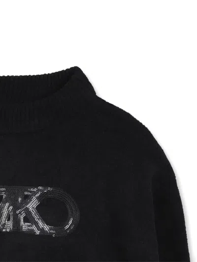 Michael Kors Sequin-embellished Jumper In Black