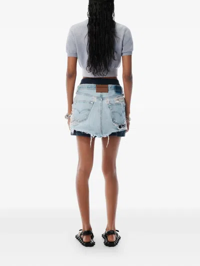 Alexander Wang Logo-embossed Cropped Knit Top