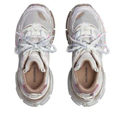 Balenciaga Runner 2.0 Multicolor Low Top Sneakers With Runner Logo In Tech Fabric Woman In Gray