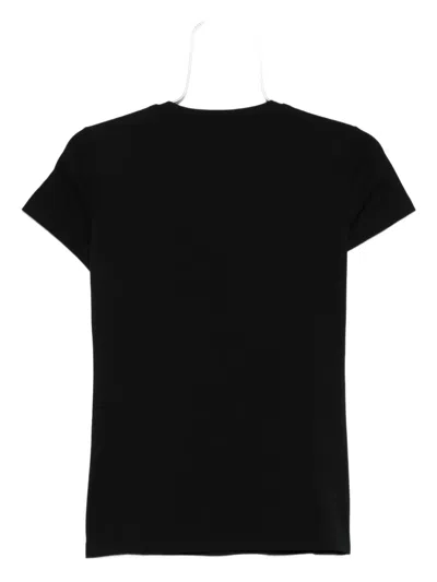 Liu •jo Embellished Logo T-shirt In Black