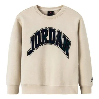 Air Jordan (gs)  Words Pullover Sweatshirt 'beige' In Neutral