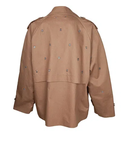 Golden Goose Crystals Embellished Oversized Short Trench Coat Clothing