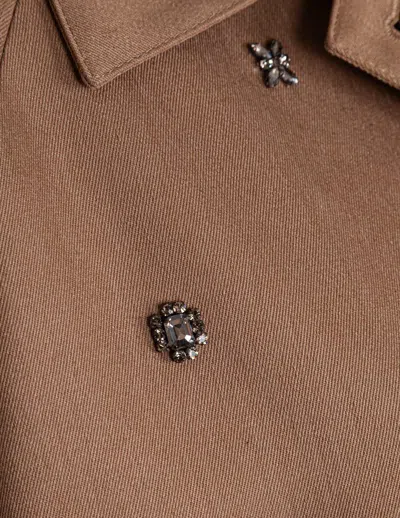 Golden Goose Crystals Embellished Oversized Short Trench Coat Clothing