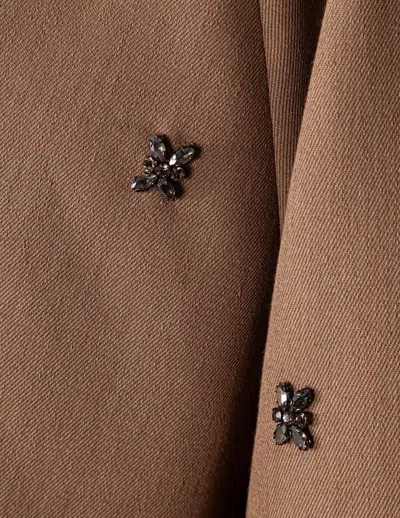 Golden Goose Crystals Embellished Oversized Short Trench Coat Clothing