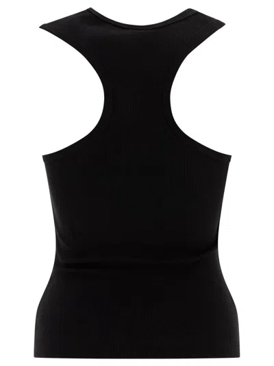 Courrèges Asymmetric Black Tank Top