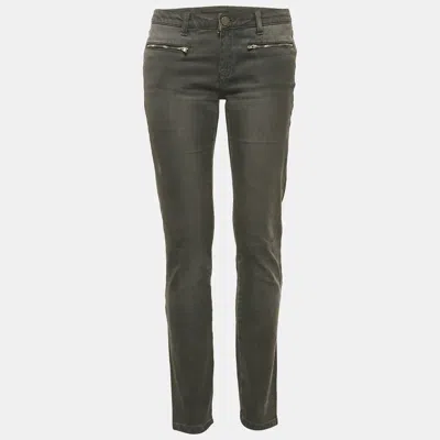 Pre-owned Victoria Beckham Grey Faded Denim Skinny Jeans M Waist 29"