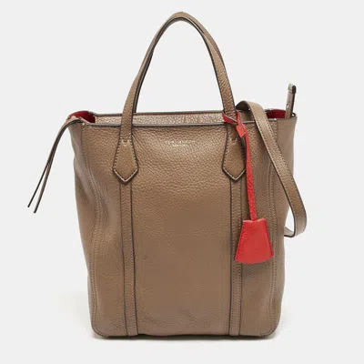 Pre-owned Tory Burch Brown Leather Perry Tote