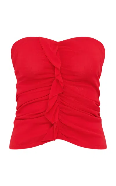 Paris Georgia Ruffled Strapless Top