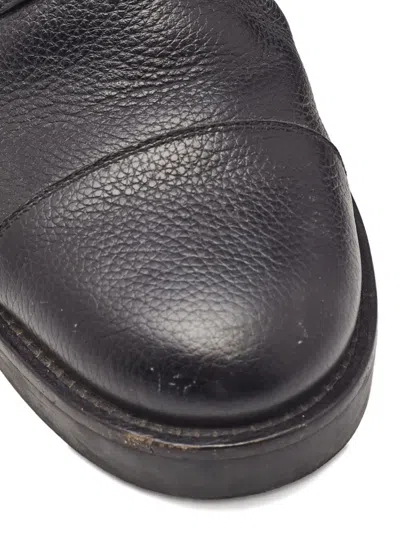 Pre-owned Louis Vuitton Leather Lace-up Strap Combat Boots