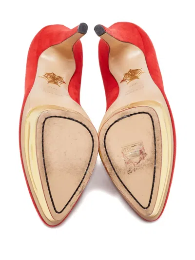 Pre-owned Charlotte Olympia  120mm Suede Pumps