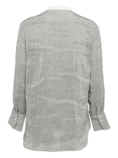 Pre-owned Chloé Stripe-design Mandarin-collar Shirt