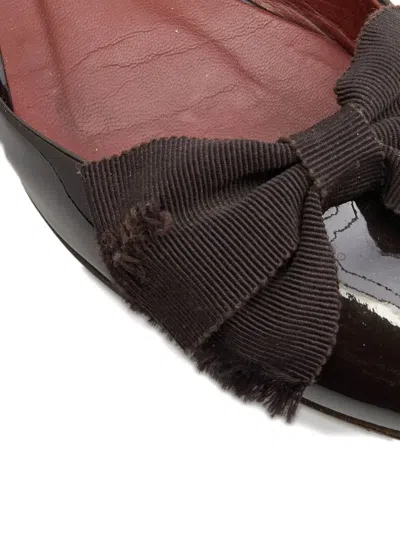 Pre-owned Bottega Veneta Leather Bow-detail Ballet Flats