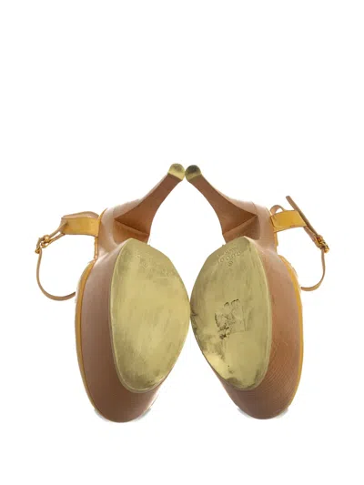 Pre-owned Gucci Leather Platform Sandals