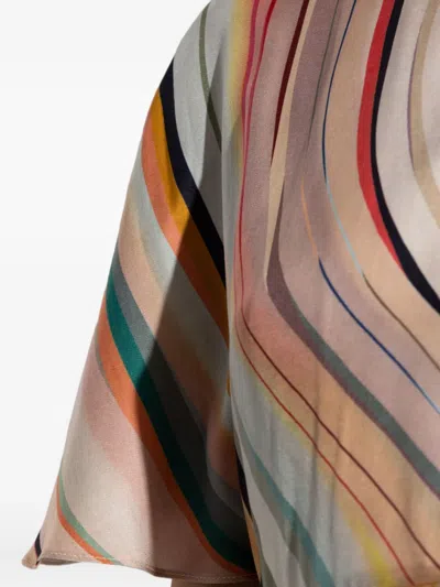 Ps By Paul Smith Swirl Bell-sleeve Dress In Multi