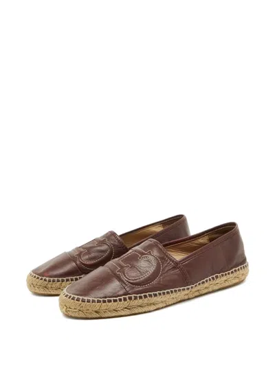 Pre-owned Carolina Herrera Vintage Leather Espadrilles