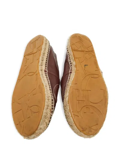 Pre-owned Carolina Herrera Vintage Leather Espadrilles