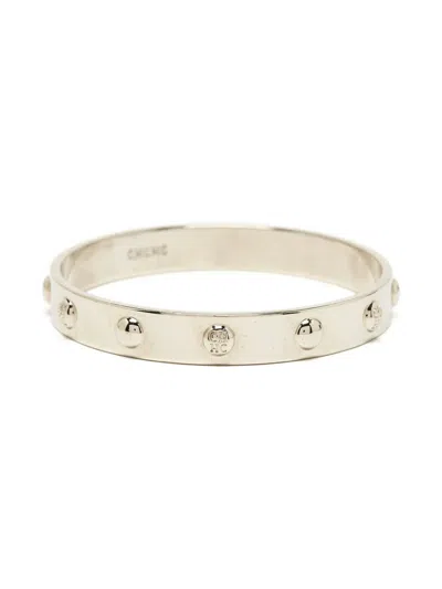Pre-owned Carolina Herrera Vintage  Ch Monogram Studded Bangle