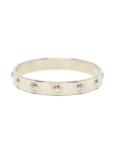Pre-owned Carolina Herrera Vintage  Ch Monogram Studded Bangle