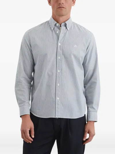 Marc O'polo Striped Button-down Shirt In Blue