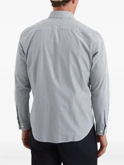 Marc O'polo Striped Button-down Shirt In Blue
