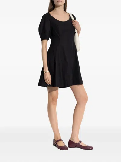 Theory Puff-sleeve Dress In Black