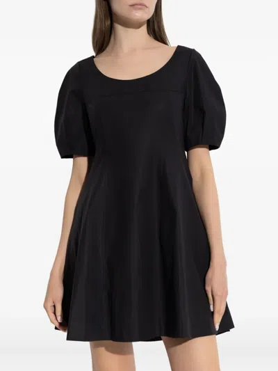 Theory Puff-sleeve Dress In Black
