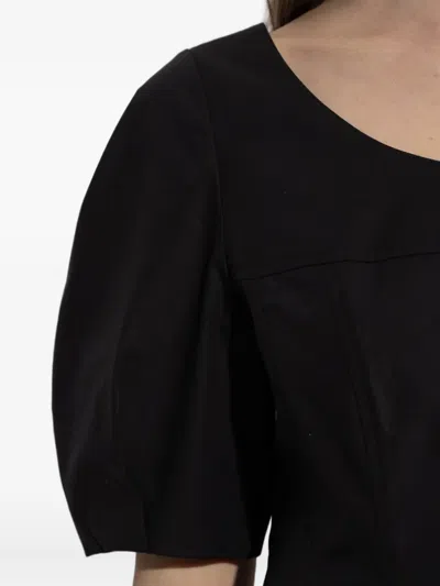 Theory Puff-sleeve Dress In Black