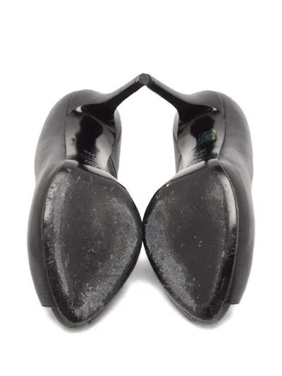 Pre-owned Alexander Mcqueen 115mm Skull-embellish Peep-toe Pumps