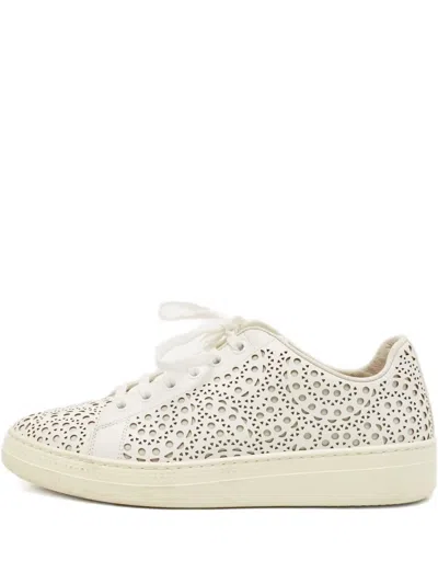 Pre-owned Alaïa Laser-cut Low-top Sneakers