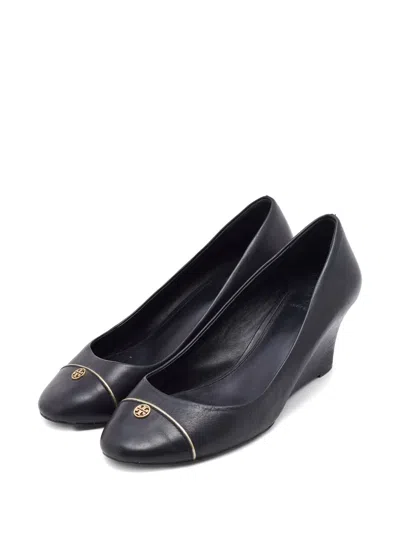 Pre-owned Tory Burch  70mm Leather Wedge Pumps