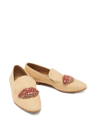 Pre-owned Stella Mccartney Tatami Raffia Embellishment Slippers