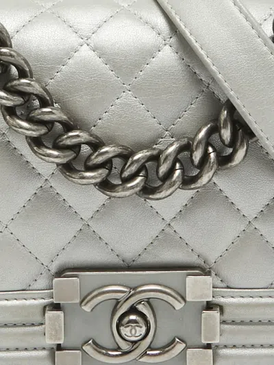 Pre-owned Chanel 2024 Mini Boy  Quilted-leather Shoulder Bag
