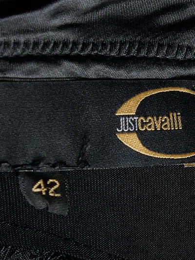Pre-owned Just Cavalli Vintage Satin Paneled Ruffle Skirt