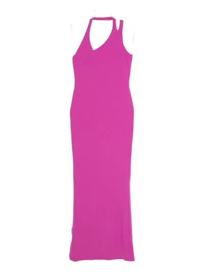 Patrizia Pepe Halter Neck Maxi Dress In Pink