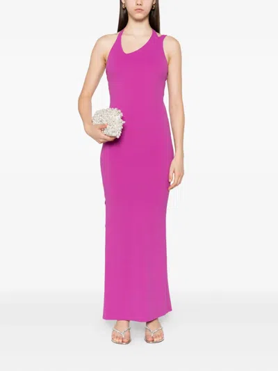 Patrizia Pepe Halter Neck Maxi Dress In Pink