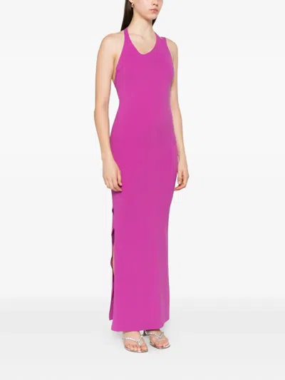 Patrizia Pepe Halter Neck Maxi Dress In Pink