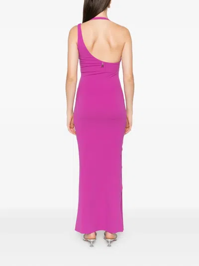 Patrizia Pepe Halter Neck Maxi Dress In Pink
