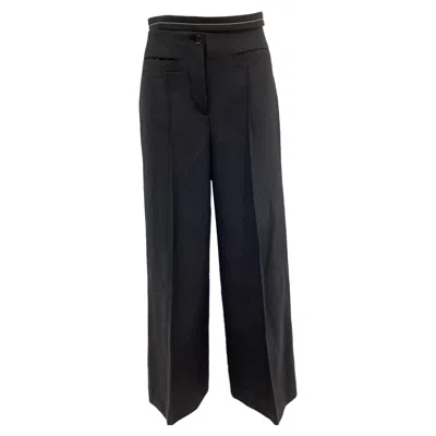 Proenza Schouler High-rise Straight-leg Trousers In Black Wool In Black