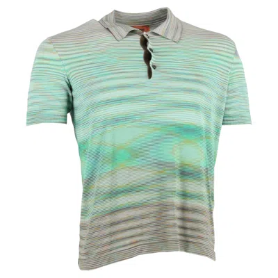 Missoni Striped Polo Shirt In Multicolor Cotton In Multi
