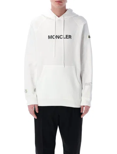 Moncler Genius Moncler X Fragment Hiroshi Fujiwara Relaxed Fit Hoodie With Cartoon Logo And Drawstring Hood