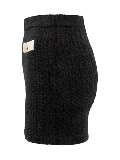 Self-portrait Self Portrait Black Alpaca Blend Skirt Women