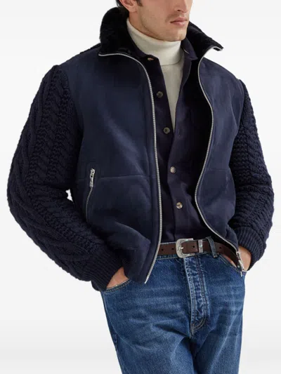 Brunello Cucinelli Wool Shirt In Blue
