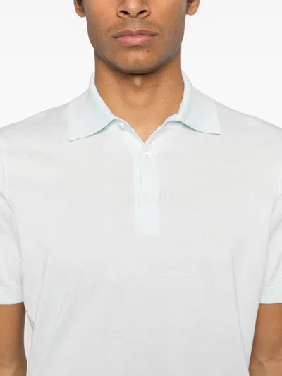 Brunello Cucinelli Fine-knit Polo Shirt In White