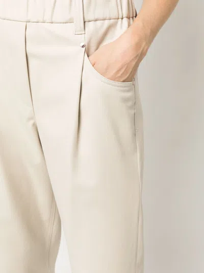 Brunello Cucinelli Cotton Trousers In Gray