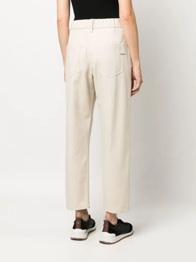 Brunello Cucinelli Cotton Trousers In Gray