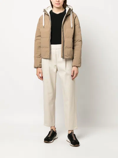 Brunello Cucinelli Cotton Trousers In Gray