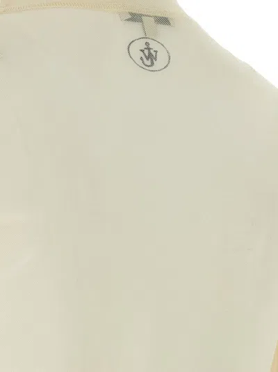 Jw Anderson Sheer Crew Neck Illustrated Long Sleeve T-shirt In White