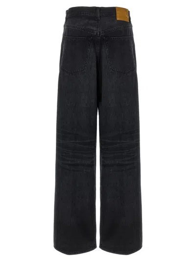 Haikure Black Jeans With Belt Loops And Logo Patch On The Rear In Black