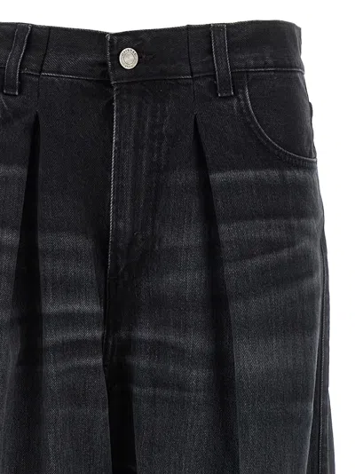 Haikure Black Jeans With Belt Loops And Logo Patch On The Rear In Black