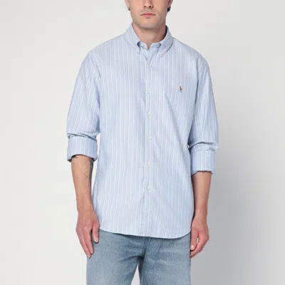 Polo Ralph Lauren Classic Fit Long Sleeve Striped Cotton Oxford Button Down Shirt In Blue
